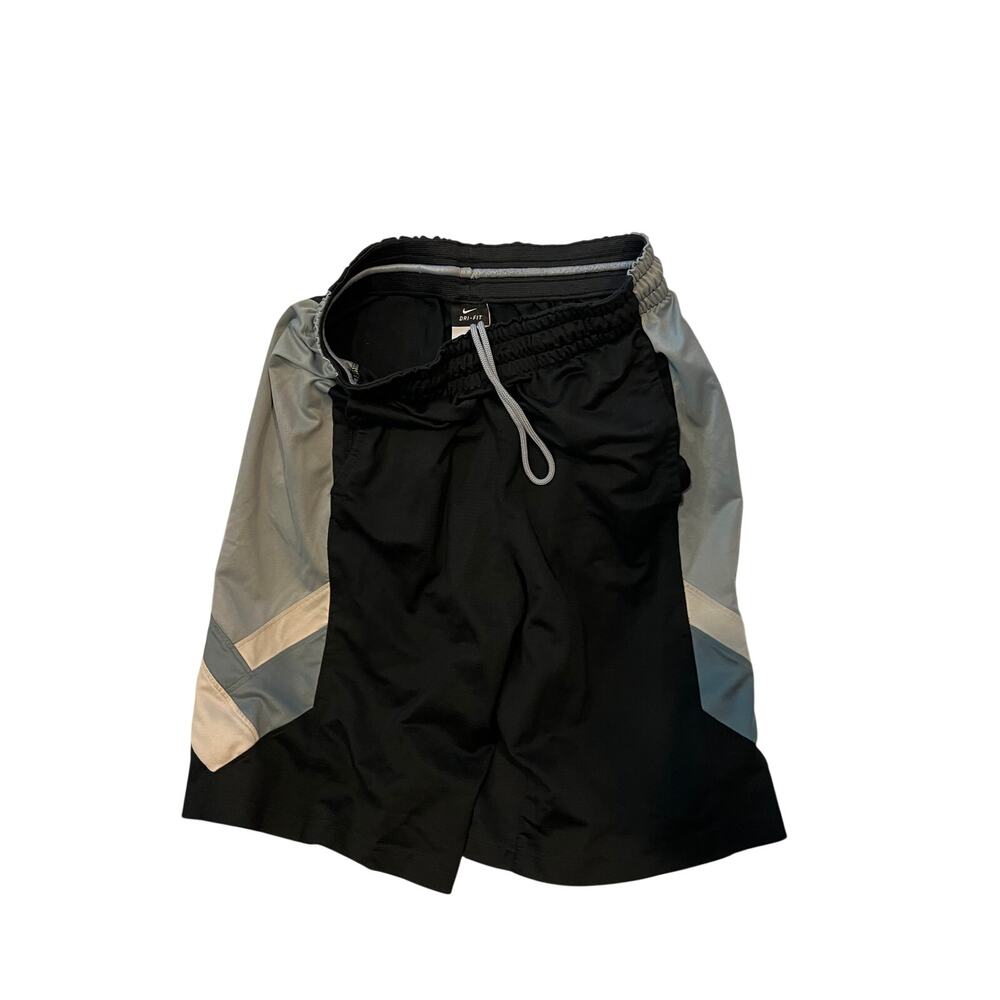 Nike Dri Fit Black Gray Basketball Training Shorts Mens Med